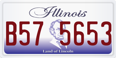 IL license plate B575653