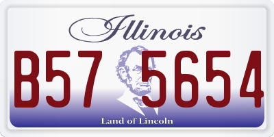 IL license plate B575654