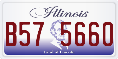 IL license plate B575660