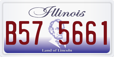 IL license plate B575661