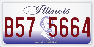 IL license plate B575664