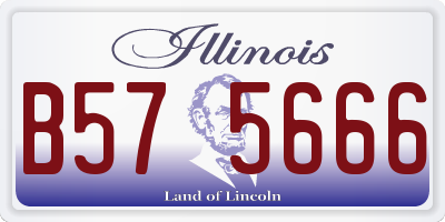 IL license plate B575666