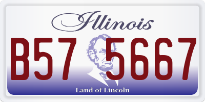 IL license plate B575667