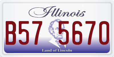 IL license plate B575670