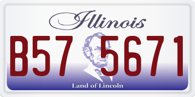 IL license plate B575671