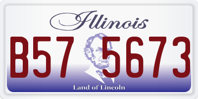 IL license plate B575673
