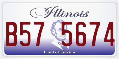 IL license plate B575674