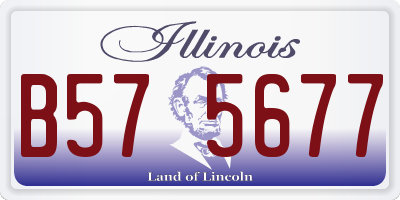 IL license plate B575677