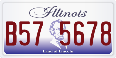 IL license plate B575678