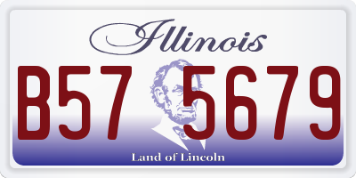 IL license plate B575679