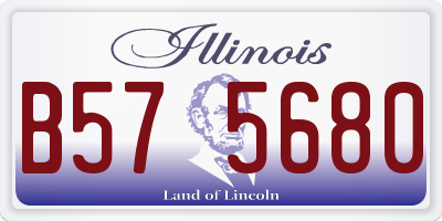 IL license plate B575680