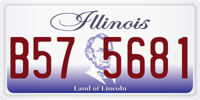 IL license plate B575681