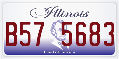 IL license plate B575683