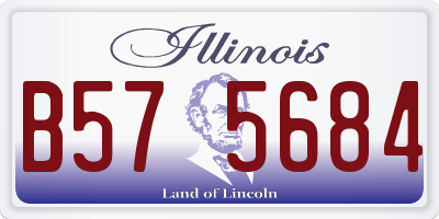 IL license plate B575684