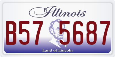 IL license plate B575687