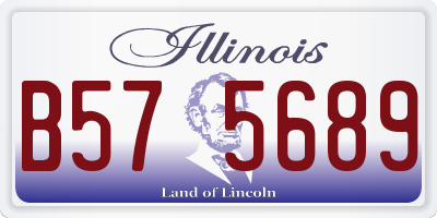 IL license plate B575689