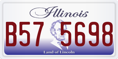 IL license plate B575698