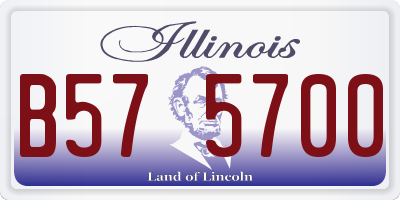 IL license plate B575700