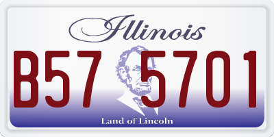 IL license plate B575701