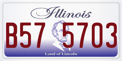 IL license plate B575703