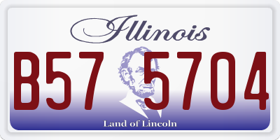 IL license plate B575704