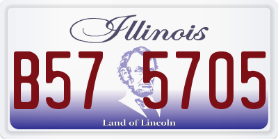 IL license plate B575705