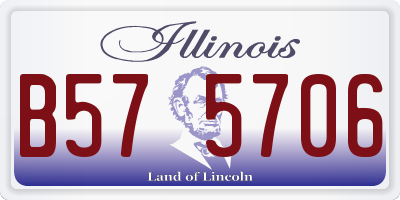 IL license plate B575706