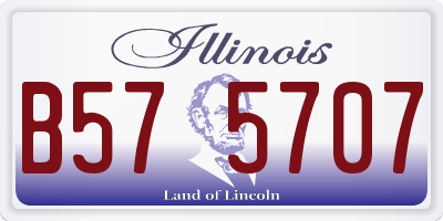 IL license plate B575707