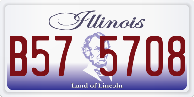 IL license plate B575708