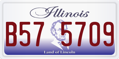 IL license plate B575709