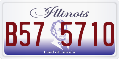 IL license plate B575710