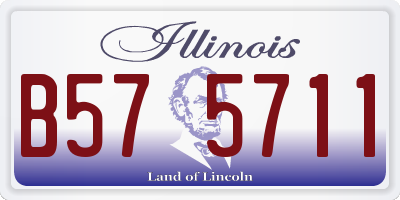 IL license plate B575711