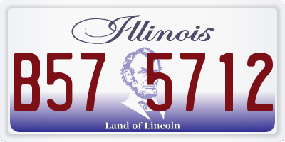 IL license plate B575712