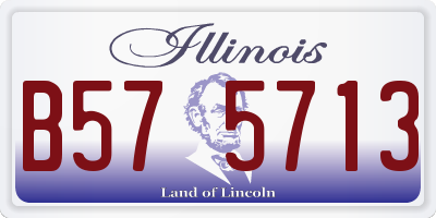 IL license plate B575713