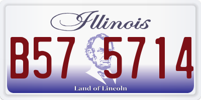 IL license plate B575714