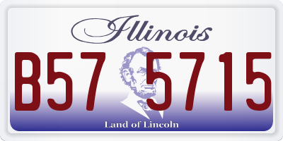 IL license plate B575715