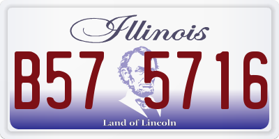 IL license plate B575716