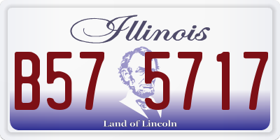 IL license plate B575717