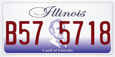 IL license plate B575718