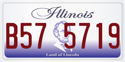 IL license plate B575719