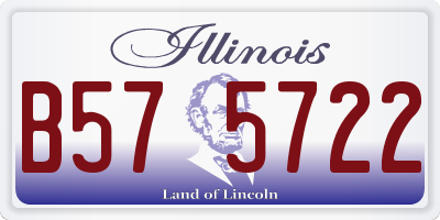 IL license plate B575722