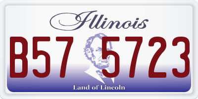 IL license plate B575723