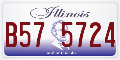 IL license plate B575724