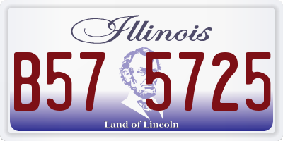 IL license plate B575725