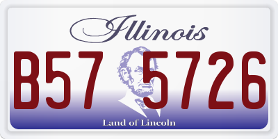 IL license plate B575726
