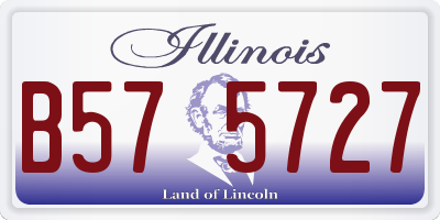 IL license plate B575727