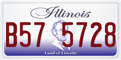IL license plate B575728
