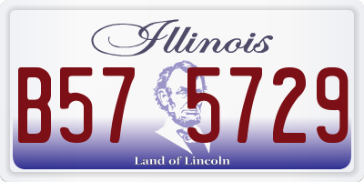 IL license plate B575729