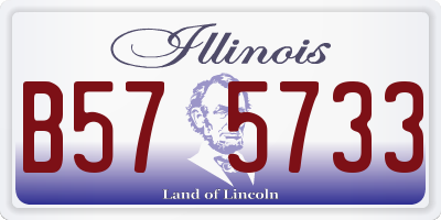 IL license plate B575733