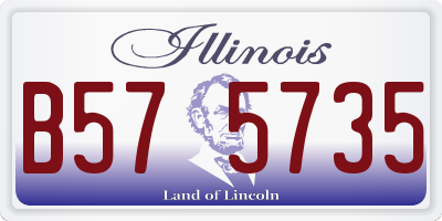 IL license plate B575735